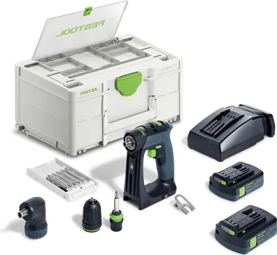 Produktbild von Festool Akku-Bohrschrauber CXS 18 C 3,0-Set, incl. 2 x Akku, Schnellladegerät, Zubehör