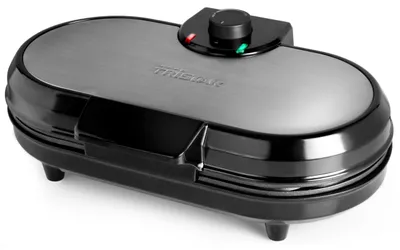 Produktbild von Tristar WF-2120 Waffeleisen, 10 Waffel(n), Herz (Form), Schwarz, Grau, Edelstahl, 1200 W, 365 mm
