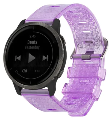 Immagine prodotto di kwmobile braccialetto compatibile con Garmin 20mm vivomove sport / vivomove 3 / Venu 2 Plus / Sq 2 Band - Braccialetto sostitutivo in TPU glitterato per fitness tracker -