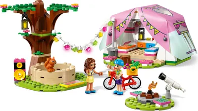 Produktbild von LEGO 41392 Friends Camping in Heartlake City Set mit Mini Puppen Olivia & Mia und Zelt, Spielzeug ab 6 Jahren für Mädchen und Jungen