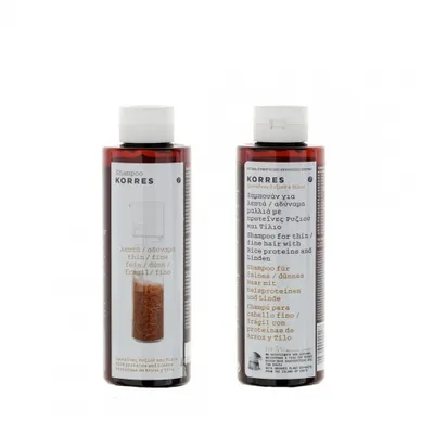 Produktbild von KORRES Reisproteine ​​& Lindenshampoo für dünnes und feines Haar, 2 x 250 ml