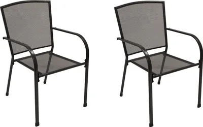Produktbild von DEGAMO, Gartensessel, Streckmetall, anthrazit, 2 Stück, stapelbar, CLASSIC