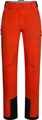 Rote Softshellhose "Excelsior Pant W" von La Sportiva; geeignet für Damen; mit funktionalen Taschen und sportlichem Schnitt.