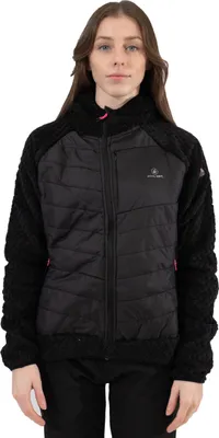 Produktbild von ATHL DPT. Damen gefütterte Sportjacke in sportlichem Design mit praktischer Kapuze, Hybridjacke Schwarz, Gr. XL