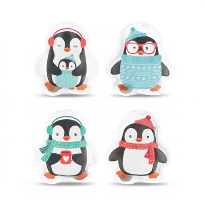 Produktbild von 4 Handwärmer Taschenwärmer Pinguin Taschenheizung Wärmekissen Wärmer 4er SET
