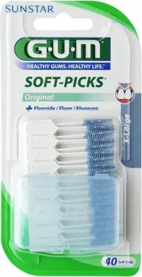 Obrázek produktu pro Sunstar GUM Soft-Picks X-Large, Czyściki międzyzębowe, duże 636, 40 sztuk