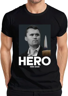 Zdjęcie produktu dla Koszulka męska Charlie Kirk Hero Rest in Peace Republican Advisor President, czarny, XL