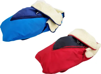 Produktbild von Fußsack Wolle Winterfußsack Schlittensack für Schlitten Kinderwagen V-24.30W, Farbe Fußsack:rot - Wolle