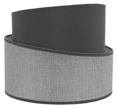 Bildleuchte, E14, Textil, Grau, 18x16x14 cm