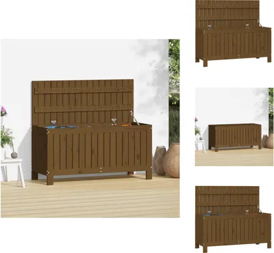 Produktbild von vidaXL Gartentruhe Honigbraun 108x42,5x54 cm Massivholz Kiefer -  Gartenboxen