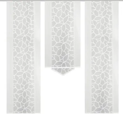 Produktbild von Schiebegardine 3er-Set Konturo weiss kombiniert 60x245 cm
