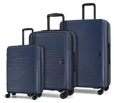 Produktbild von ROCK Lincoln Reisekoffer-Set, 3-teilig, blau, 76 cm, mit 360° Doppelrädern, ABS
