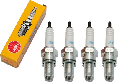 Produktbild von Zündkerzen Set NGK 4x JR9C Zündkerze entstört, 19,0mm Langgewinde Ø 12,0mm Hex 18,0mm, Elektrodenabstand 0,75mm, Wärmewert 9, 6193