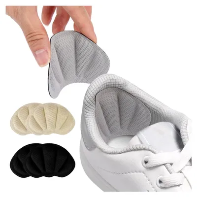 Produktbild von 6x in 3 Farben Fersenpolster Schuhpads Hinten - Schuheinlagen - hautfreundlicher Fersenschutz – Fersenkissen – Klebend - Antirutsch Einlagen – Schutz Schuh – Blasenschutz – Anti Rutsch