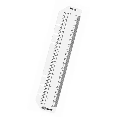 Produktbild von Tagesanzeiger-Lineal für A5-Zeitplaner, Universallochung, Höhe 210 mm