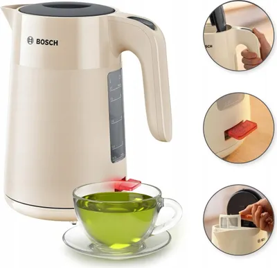 Produktbild von Bosch MyMoment 1.7l 2.4kW Elektrischer Wasserkocher TWK2M167 Kabellos Beige