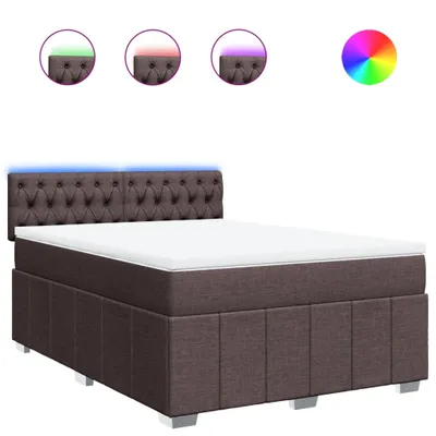 Obrázok produktu pre vidaXL Boxspring posteľ s matracom Tmavo hnedá 160x200 cm Látka