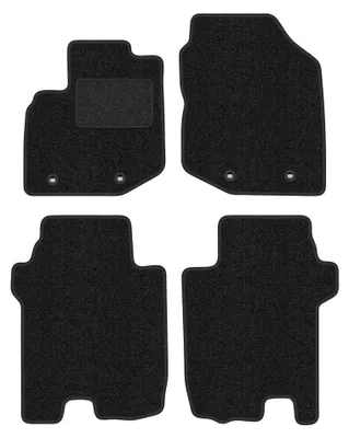 Obrázok produktu pre Velúrové autokoberce pre: Honda Jazz III 2008-2011 (hatchback) – sada 4 ks, antracitové, na mieru – Wielganizator ANTHRA
