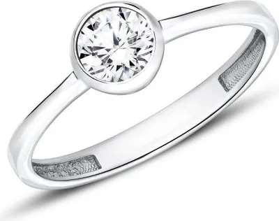 Produktbild von JEWLIX Solitärring aus 375er Weißgold mit Zirkonia