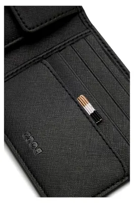Produktbild von BOSS Herren Zair 4cc Geldbörse mit silberfarbenem Folien-Logo