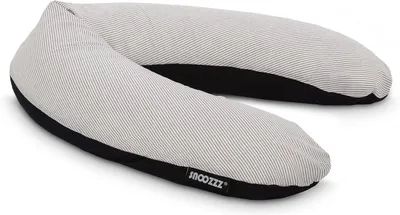 Obrázok produktu pre Poťah na dojčiaci vankúš 185 cm, čiernobiely pruhovaný, 100% bavlna, na dojčenie