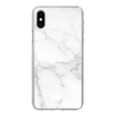 Produktbild von MuchoWow® Handyhülle Schutzhülle Hülle für iPhone Xs Marmor - Weiß - Grau - Luxus - Marmoroptik - Stein Silikon Softcase Handy Hülle - Handytasche