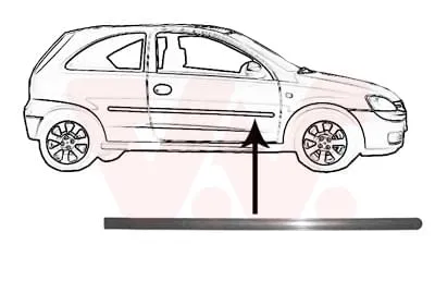Produktbild von VAN WEZEL Zierleiste für die Tür Vorne Rechts Leiste für OPEL Corsa C Schrägheck (X01) 3777428