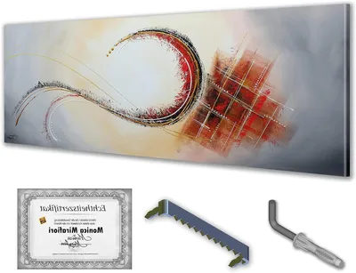 Productafbeelding van Handgeschilderd Acryl Schilderij - Moderne Kunst - Woonkamer Decoratie - Uniek Kunstwerk - 120 x 40 cm - Multicolor