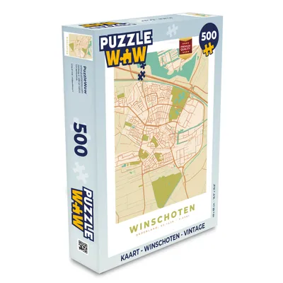 Obrázek produktu pro MuchoWow MuchoWow® Puzzle 500 ks Mapa - Winschoten - Vintage