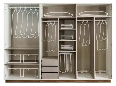 Produktbild von Kleiderschrank 6 türiger Schrank Schlafzimmer Möbel Kleiderschränke