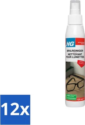 Produktbild von HG – Brillenreiniger – Für kristallklare Gläser – 125 ml - Vorteilspack - 12 Stücke