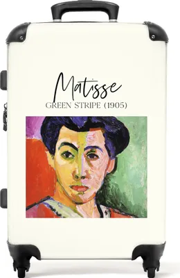 Produktbild von NoBoringSuitcases.com® Großer Koffer - Kunst - Matisse - Farben - Mensch - Vintage - Kombinationsschloss TSA - Hartschalen Trolley 4 Rollen - 72 liter - Reisekoffer - 66 cmKoffer Mittelgroß 67x43x25 cm, 72L,