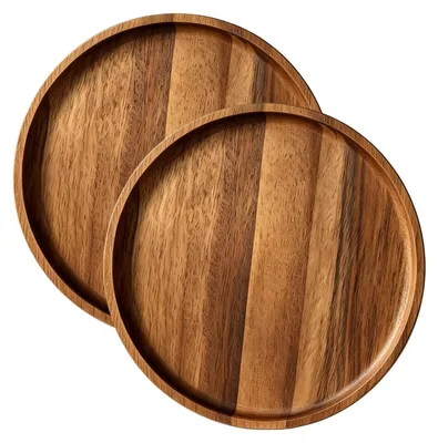 Productafbeelding van Set van 2 Houten Rondjes, 25 x 1.5 cm voor Serveerplank