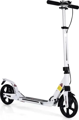 Produktbild von COSTWAY Kickscooter mit Klingel und Ständer, Scooter Roller höhenverstellbar, Tretroller klappbar, Cityroller bis 100kg Scooter inkl. Traggurt