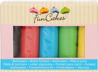 Produktbild von FunCakes Fondant Multipack Essential Colours 5x100g