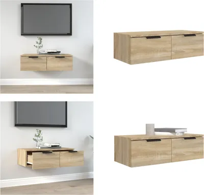 Produktbild von vidaXL Wandschrank Sonoma Eiche 68x30x20 cm Holzwerkstoff - Wandschrank - Wandschränke - Hängeschrank - TV-Wandschrank