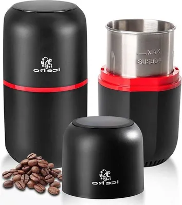 Image de Moulin à café électrique 150 W, acier inoxydable noir, 120 g