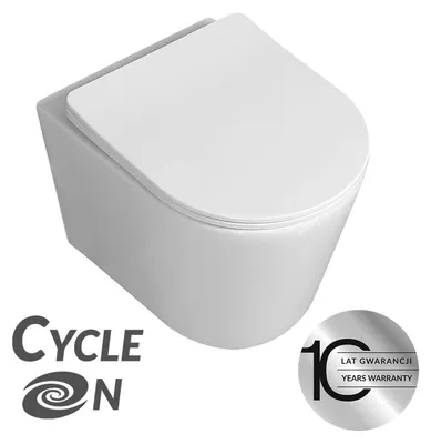 Obrázek produktu pro Laveo JARI Cycleon závěsné WC rimless včetně sedátka, bílá VMJ_609S