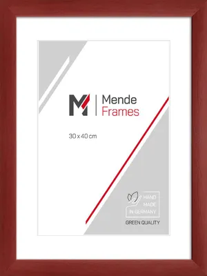 Produktbild von MendeFrames H220 Holzrahmen Klassisch Rot Museumsglas 21x29,7 cm