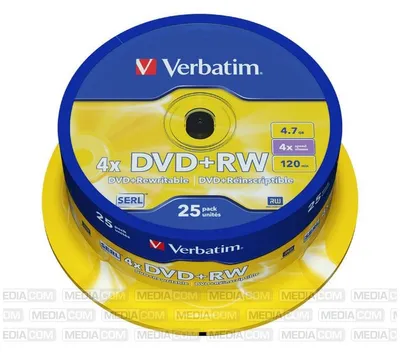 Produktbild von Verbatim DVD+RW Rohlinge 25er Spindel