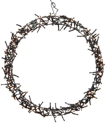 Produktbild von ECD Germany Lichterkranz 300 LEDs, Ø 38cm, Warmweiß, IP44, Türkranz, Fensterkranz, Weihnachtsdeko, Kranz, Weihnacht Ring, Fensterlicht, Weihnachten, Weihnachtsdekoration, Weihnachtsbeleuchtung
