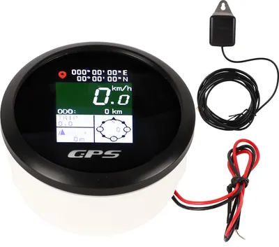Obrázek produktu pro gPS tachometr 85 mm, 9-32 V, TFT displej, digitální displej, tachometr, univerzální pro jachty, obytné automobily, motocykly, černý kryt číselníku