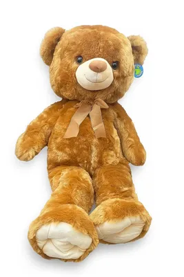 Produktbild von ART-LAND TOYS XXL weicher Teddybär Plüschtier Stofftier ca. 90cm Farbe braun mit Schleife