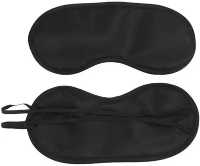 Produktbild von Schwarze Schlafmasken - Schwarze Schlafmaske - Reisemaske - Verdunkelungsmaske - 2 Stück - Basismaske - Satinoptik - Polyester - Weiche Schlafmaske - CHPN
