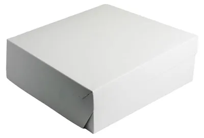 Produktbild von 50 Tortenkarton PAP 30 × 30 × 10 cm weiß Kuchenkarton