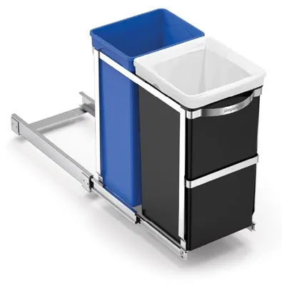 Productafbeelding van simplehuman 35 liter uitschuifbare schuiflade voor recycling - 5,7 x 5,7 x 26,2 cm; CW1016