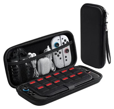 Productafbeelding van Beschermhoes/etui Dux Ducis voor Nintendo Switch 2, met handgreep en vakken voor games - zwart