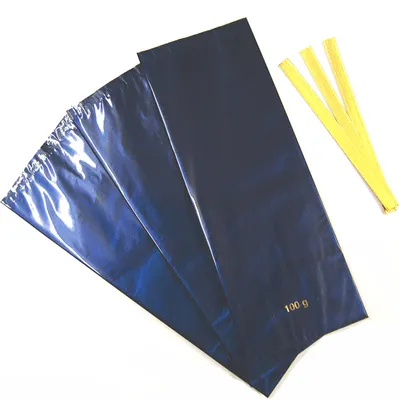 Produktbild von Teetüten blau, für 100 g, 50 Stück