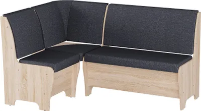 Produktbild von Eckbank Sitzbank Tunis 150x120 cm grau Sonoma Eiche Polsterbank Stauraum Truhenbank