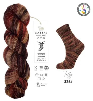Produktbild von Wolle Gazzal Happy feet 3264 - Stricken & Häkeln